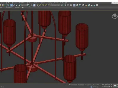 Espy 2 Tier Chandelier Low-poly 3D model