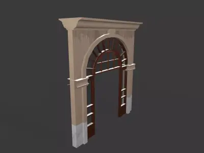 Door Wall Low-poly 3D model