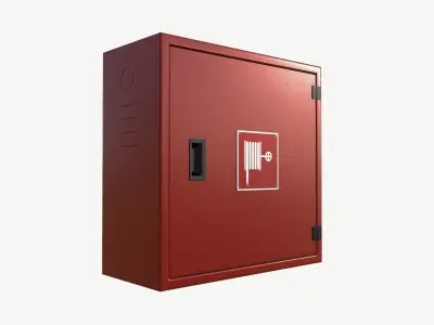 Hose reel box PBR Low-poly 3D model