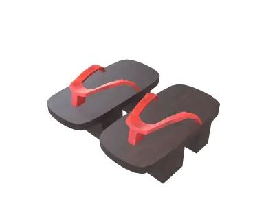 Japanese Clog v1 003 Low-poly 3D model