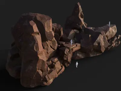 Mountain desert Rocks - 3D Models PBR Pack 03 Low-poly 3D model