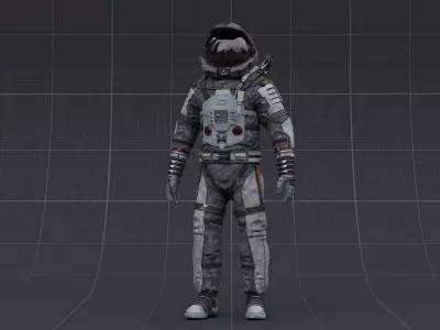 V2 ASTRONAUT SUIT Low-poly 3D model purchase