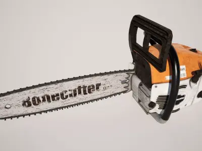 Chainsaw Low-poly 3D model