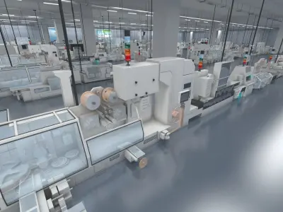  Factory Interior Scene  3D model