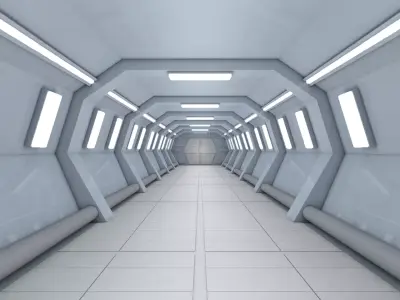 Sci Fi Tunnel 3D model 32