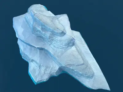 Iceberg 5 floating in ocean 3D model