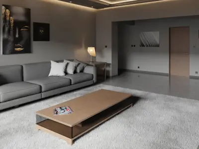 Living Room Apartments Interior 3D model