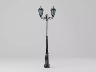 street lamp Low-poly 3D model 16