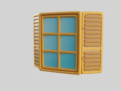 Cartoon Window 18a 3D model