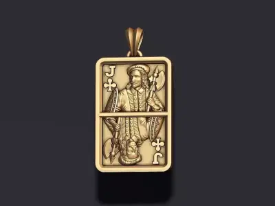 Club Jack playing card pendant light 3D print model