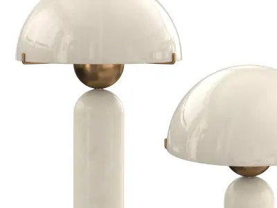 Peono White Alabaster table lamp 3D model