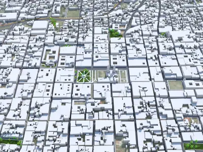 Morelia Michoacan Mexico 30km Low-poly 3D model