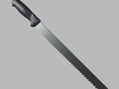 Bread Knife Low-poly 3D model