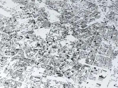 Milan Streets and Buildings 3D model