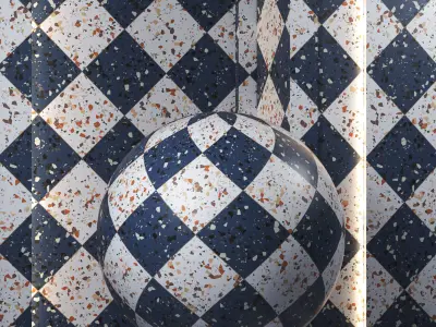 2 in 1 4k Terrazzo Diamound Pattern - seamless - pbr Texture