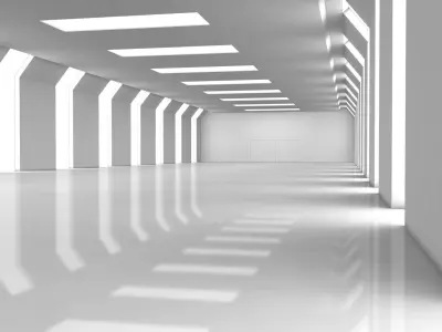 Sci Fi Warehouse 3D model 7