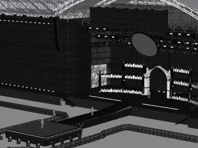 LADY GAGA COACHELLAC CONCERT STAGE MODEL - high detail 3D model