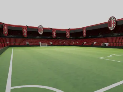 Milan Football Stadium Low-poly 3D model