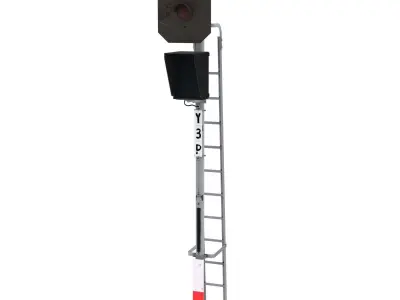 Train Traffic Light 13 3D model