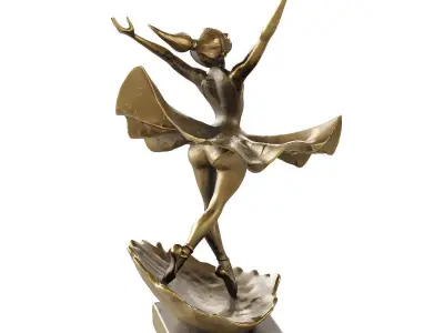 ballet dance statue 3D model