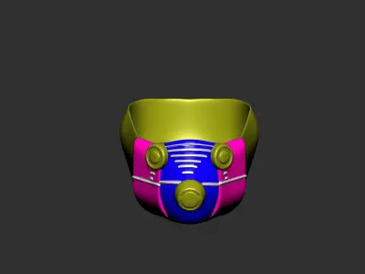 helmet high poly sculpt 3d printable  3D model 72