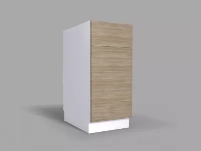 Kitchen Cabinet with Drawers v2 - 40 cm Low-poly 3D model