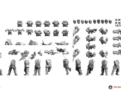 Universal Guard - Shock Infantry Builder 3D print model