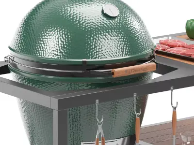 Big Green Egg BBQ 3D model
