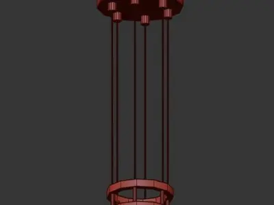 ADRIANNA gold chandelier with clear crystals 3D model purchase