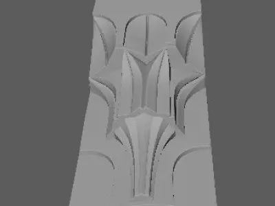 pilaster train track 3D model