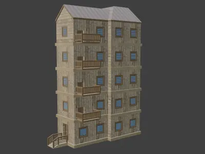 House Model 45 Low-poly 3D model