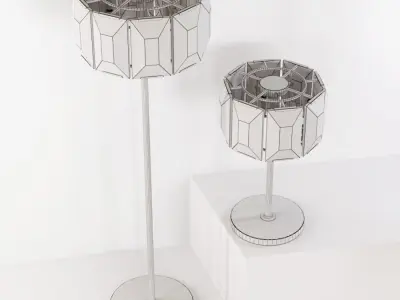 Restoration Hardware HARLOW CRYSTAL TABLE LAMP FLOOR LAMP 3D model