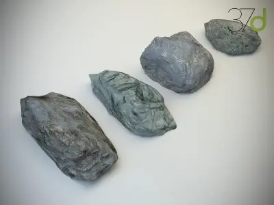 Photorealistic Rocks and Stones 3D model