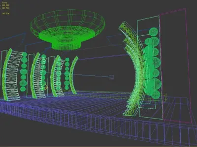 Stage party concert fashion catwalk T station  114 3D model