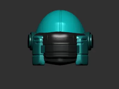 helmet high poly sculpt 3d printable 3D model 18