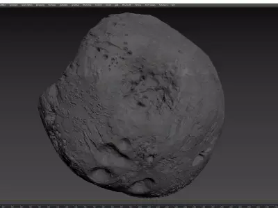 Realistic Asteroid Space Rock 3D print model