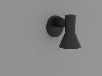 the lamp wall light on wall Low-poly 3D model
