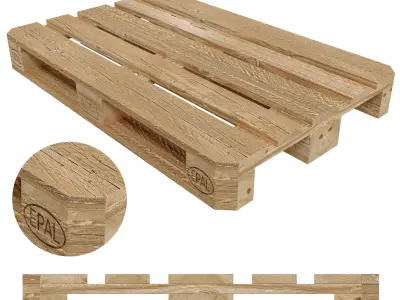 Wooden pallet 3D model