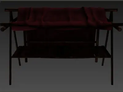 Market Stall Cotton  Low-poly 3D model
