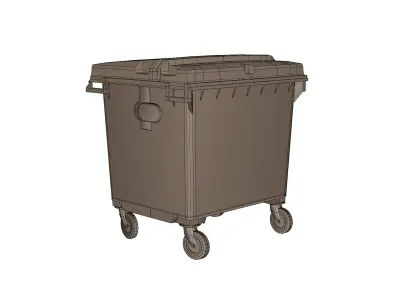 Garbage container  Free low-poly 3D model