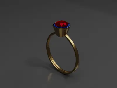 Diamond ring 3D print model
