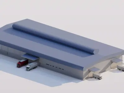 Warehouse-Warehouse Building 3D model