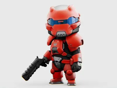 TOON TROOPER IGOR  RIGGED 3D model