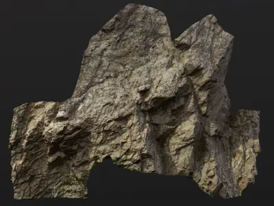 Moa Point Cliffs Photogrammetry Assets  Low-poly 3D model