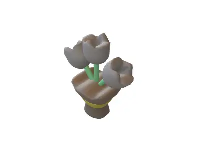 Flower Bouquet Icon v1 006 Low-poly 3D model