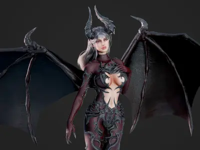Succubus - Game Ready Low-poly 3D model