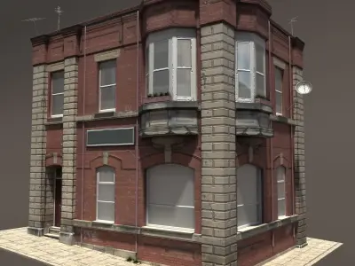 Apartment House Low Poly 3d Model 152 Low-poly 3D model