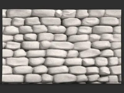 Rough-Cut Boulder Wall Geometry 3D print model purchase