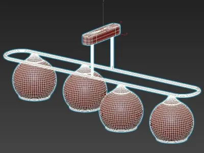 frontino-66667-01-15-04 three glass globes hanging from gold ... 3D model