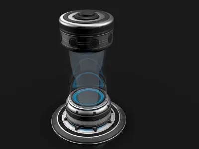 Sci Fi Cylinder 3D model purchase